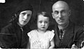 V.A. Sokovnin with his daughter - Marianne and wife-Vera Ivanovna Petrova(Nikolaeva), 1933.