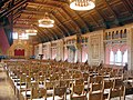 Wartburg, Restaurierung 1853–1859, neoromani­scher Festsaal, Ver­glasung außer­halb der Arkaden unhistorisch