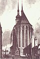 The church depicted in 19. century from the east