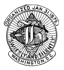 The logo of the Capital Bicycle Club, showing a stylized C-B-C and the motto "Swiftly and Silently"