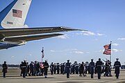 Carter's casket is disembarked from a U.S. Air Force aircraft in Washington, D.C. (January 7, 2025)