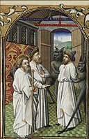 Conversion of Hermogenes by St. James the Great - miniature on folio 006v