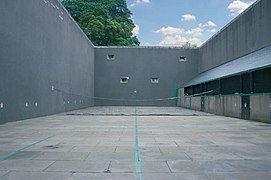 Real tennis court, Innenansicht