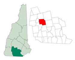 Location in Hillsborough County, New Hampshire