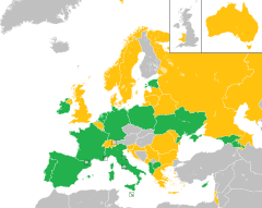 Mapa z zaznaczeniem państw uczestniczących