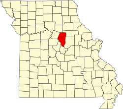 Karte von Boone County innerhalb von Missouri