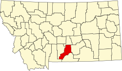 Karte von Stillwater County innerhalb von Montana