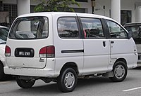 Rear-side shot of a first generation Perodua Rusa (commercial variant), in Serdang, Selangor, Malaysia.