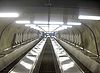 Tangga gerak di Helsinki metro station, Finland.