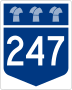 Highway 247 marker