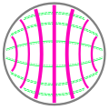 TE1,1 mode of a circular hollow metallic waveguide.