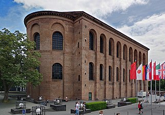Aula Palatina, largest extant hall from antiquity, Trier, Germany, unknown architect, 300-310 AD