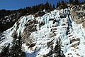 Gefrorener Wasserfall im Valser Tal