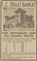 1938'de Tan gazetesindeki Ziraat Bankası reklamı