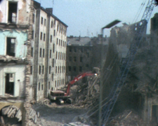 Kompletter Abriss bei einer Flächensanierung. Berlin-Kreuzberg. 1980