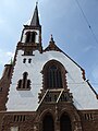 Stuttgart-Gablenberg evang. Petruskirche (renoviert 2017) – Ansicht von Gablenberger Hauptstrasse