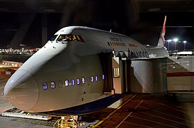 Vista di un cockpit visto dall'esterno (Boeing 747-400)