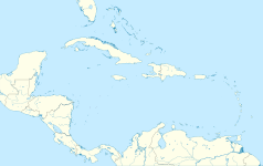 Mapa konturowa Morza Karaibskiego, po prawej znajduje się punkt z opisem „British Leeward Islands”