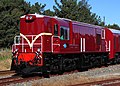 Di 1102 at Waipara after being delivered to the Weka Pass Railway