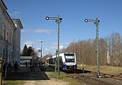 Triebwagen der erixx GmbH im Bahnhof Dannenberg Ost