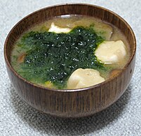 Miso soup with raw aonori