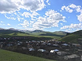 A view of Karmirgyugh and surrounding mountains