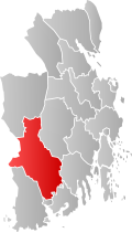 Kart over Hedrum Tidligere norsk kommune