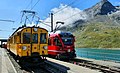 RhB ABe 4/4 I en RhB ABe 8/12 "Allegra" in Ospizio Bernina