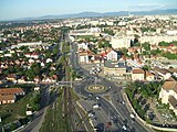 Overview of the station towards its exit to Brașov railway station