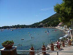 The coastline with Licosa in background