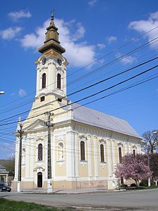 Banat Bulgarian Roman Catholic church in Dudeștii Vechi (Stár Bišnov)