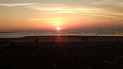 Sunset over Umargam Beach