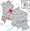 Lage der Gemeinde Wechingen im Landkreis Donau-Ries