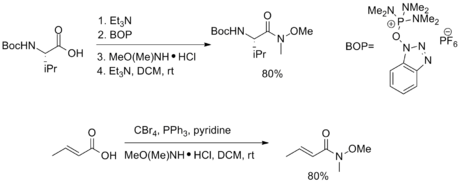 Example of Syntheses from Carboxyllic Acids