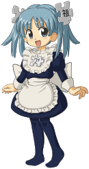 Wikipe-tan, one of the unofficial mascots of Wikipedia.