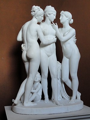 Bertel Thorvaldsen (c. 1770-1844): Die drei Grazien mit Amor