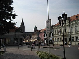 Đakovo şehir merkezi panoramasi
