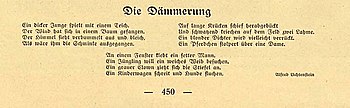 Abdruck von „Die Dämmerung“ im „Simplicissimus“