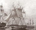 Fregatte Amalia 1843 in Rio de Janeiro