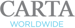 Carta Worldwide logo in grey and blue