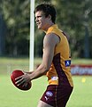 Jed Adcock during a Brisbane Lions training session