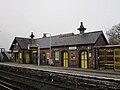 The station building, viewed from the platform.