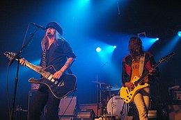 Nicke Andersson and Robert Dahlqvist in Barcelona during The Tour Before the Fall in 2008