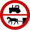 B-6/8 "no entry for tractors and horse-drawn vehicles"