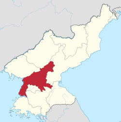 Location of South Pyongan Province