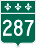 Route 287 marker