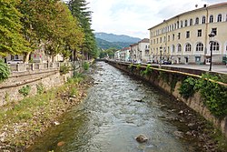 River in the town of Tkibuli