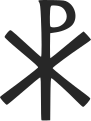 Chi-Rho als Symbol für Christus (Χριστός)