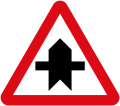 Intersection ahead where vehicles on your right must give way.