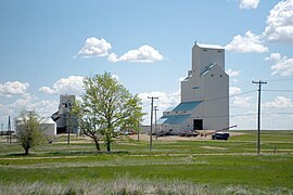 Woodrow grain elevators